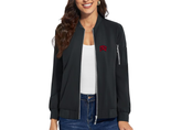 SweatRo Women's UNLV Rebels Premium Bomber Jacket with Polished Detailing and Functional Sleeve Pocket Modern Luxury Outerwear